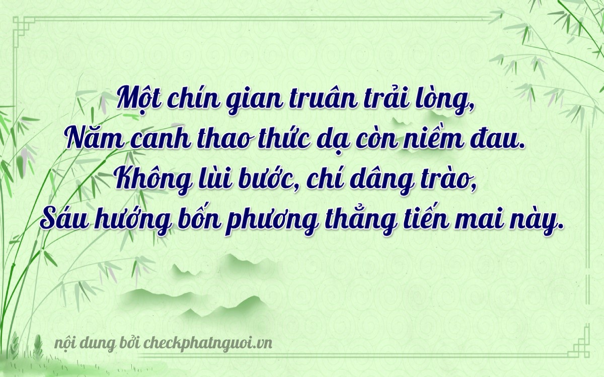Bài thơ ý nghĩa cho <b>biển số 15K-19056</b> tại website checkphatnguoi.vn