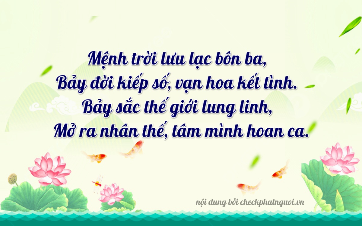 Bài thơ ý nghĩa cho <b>biển số 15K-19777</b> tại website checkphatnguoi.vn