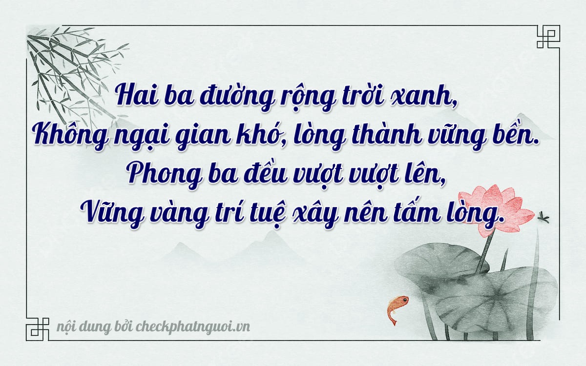 Bài thơ ý nghĩa cho <b>biển số 15K-20353</b> tại website checkphatnguoi.vn