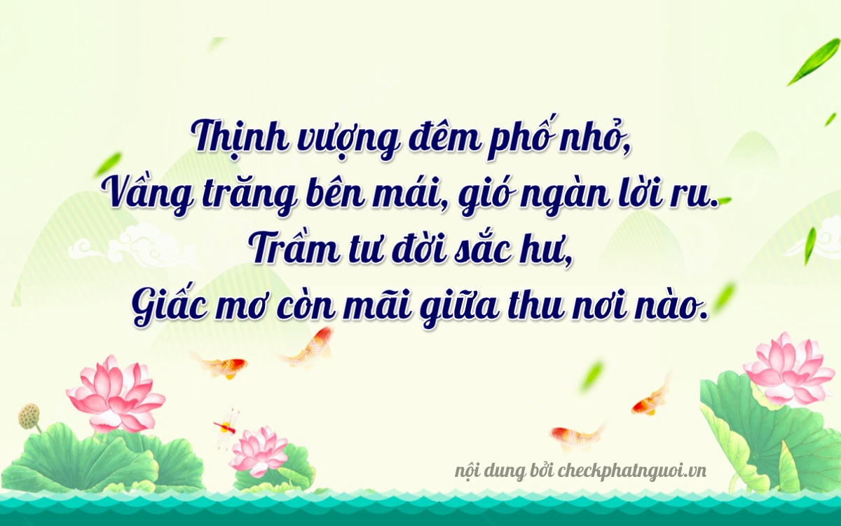 Bài thơ ý nghĩa cho <b>biển số 15K-22051</b> tại website checkphatnguoi.vn