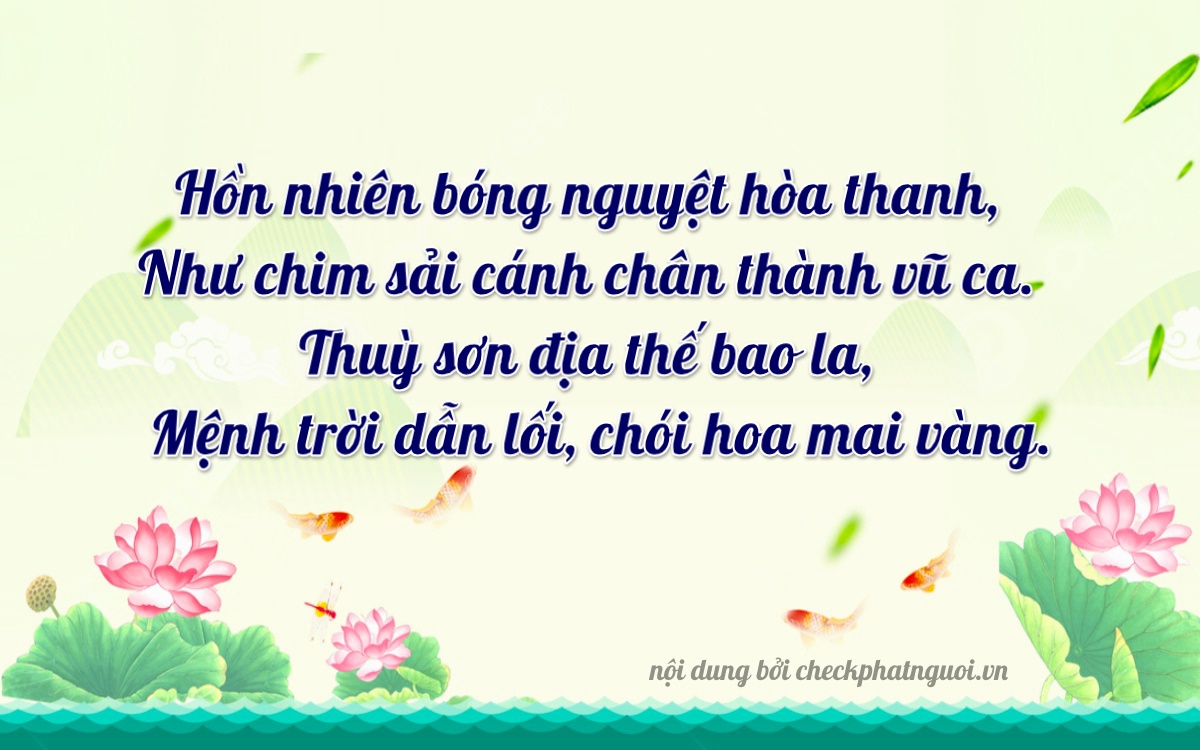 Bài thơ ý nghĩa cho <b>biển số 15K-24176</b> tại website checkphatnguoi.vn