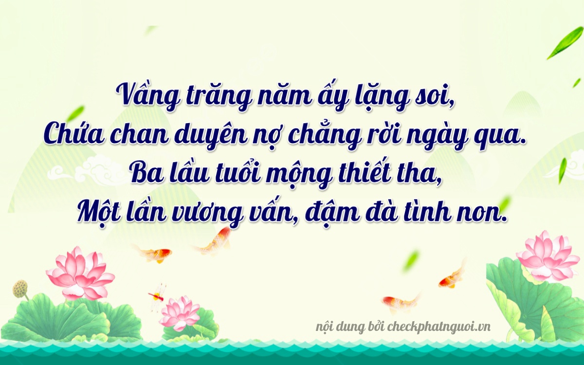 Bài thơ ý nghĩa cho <b>biển số 15K-26531</b> tại website checkphatnguoi.vn