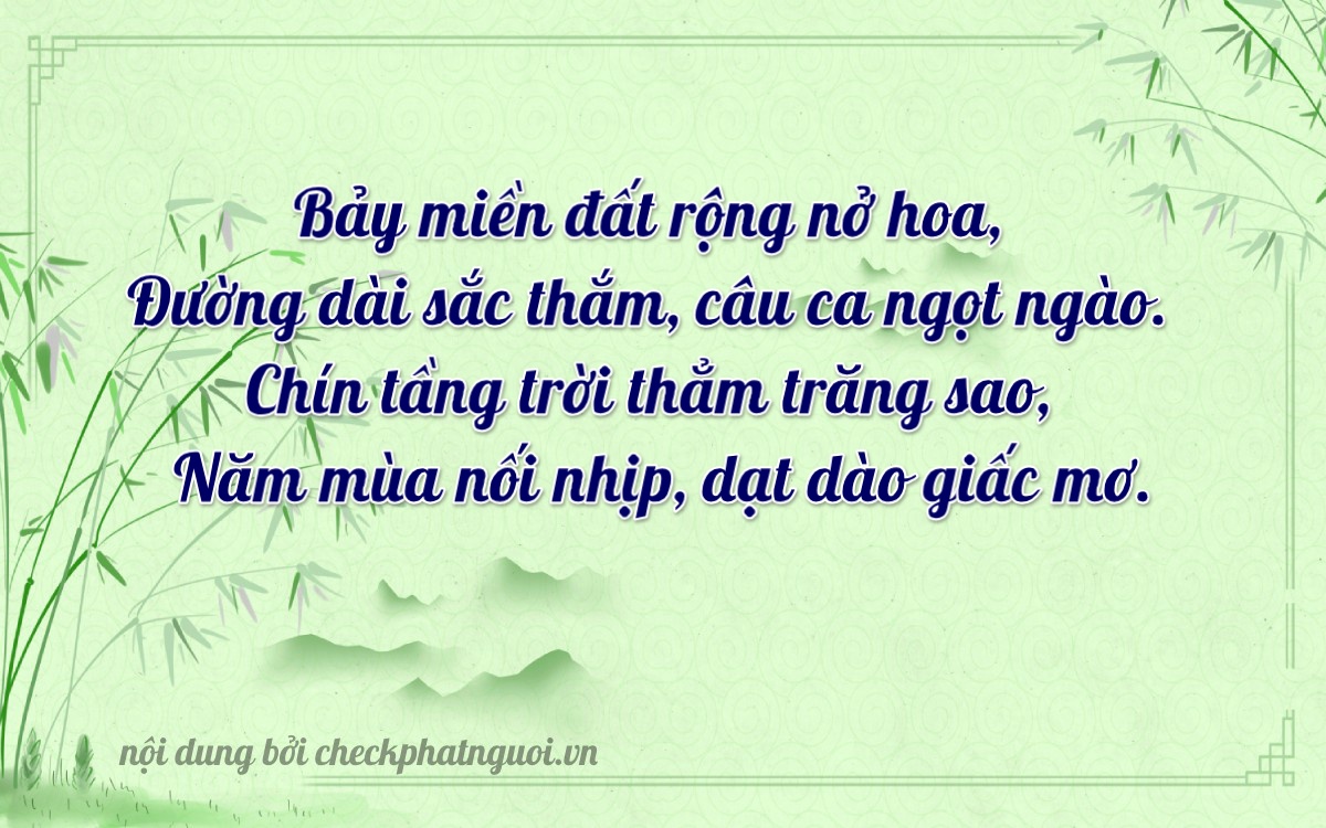 Bài thơ ý nghĩa cho <b>biển số 15K-27950</b> tại website checkphatnguoi.vn