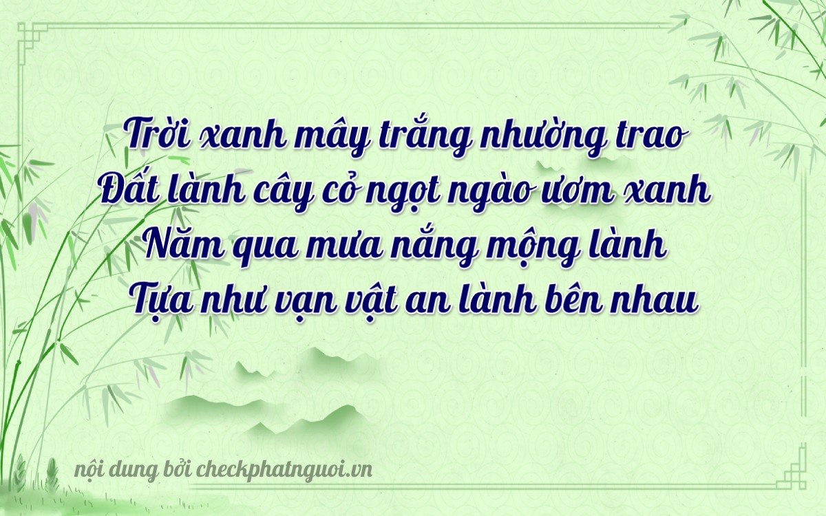 Bài thơ ý nghĩa cho <b>biển số 15K-29235</b> tại website checkphatnguoi.vn