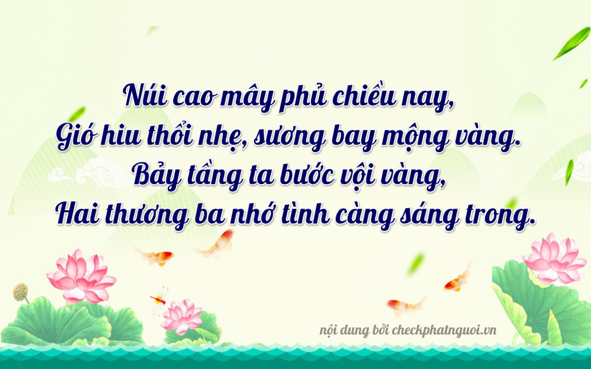 Bài thơ ý nghĩa cho <b>biển số 15K-30372</b> tại website checkphatnguoi.vn