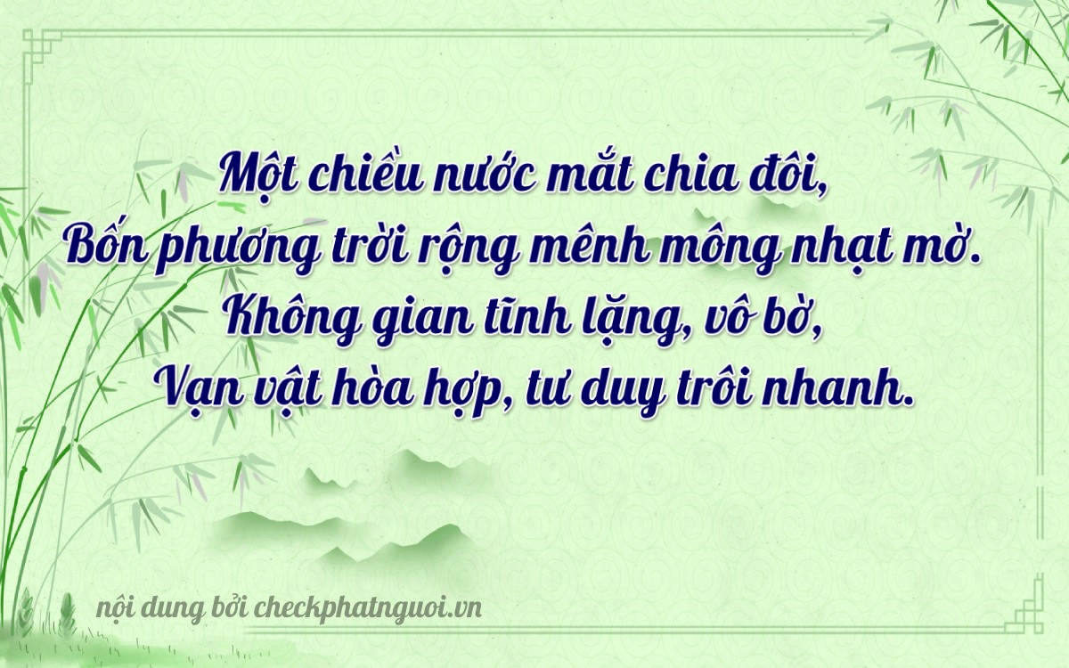 Bài thơ ý nghĩa cho <b>biển số 15K-30504</b> tại website checkphatnguoi.vn