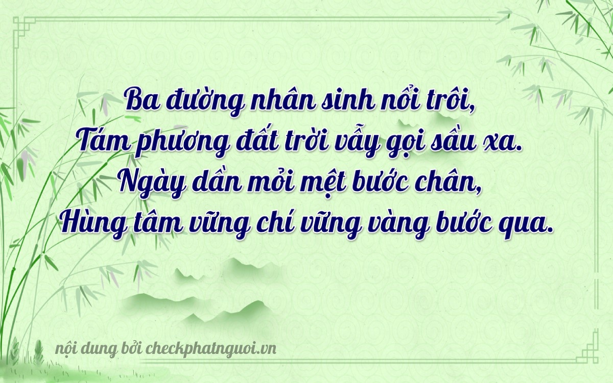 Bài thơ ý nghĩa cho <b>biển số 15K-30825</b> tại website checkphatnguoi.vn