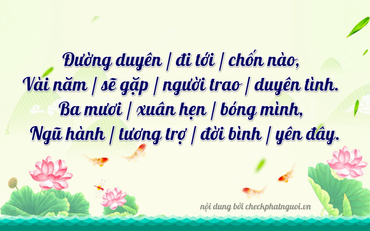 Bài thơ ý nghĩa cho <b>biển số 15K-31028</b> tại website checkphatnguoi.vn