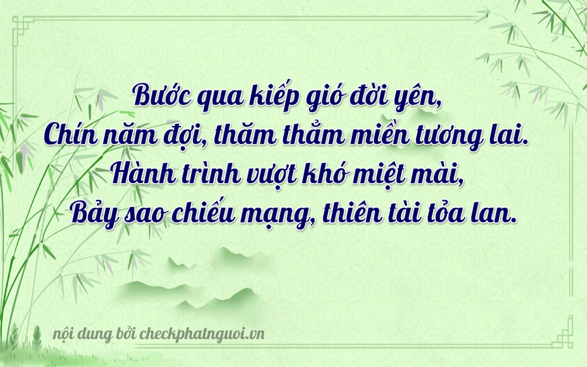 Bài thơ ý nghĩa cho <b>biển số 15K-32907</b> tại website checkphatnguoi.vn