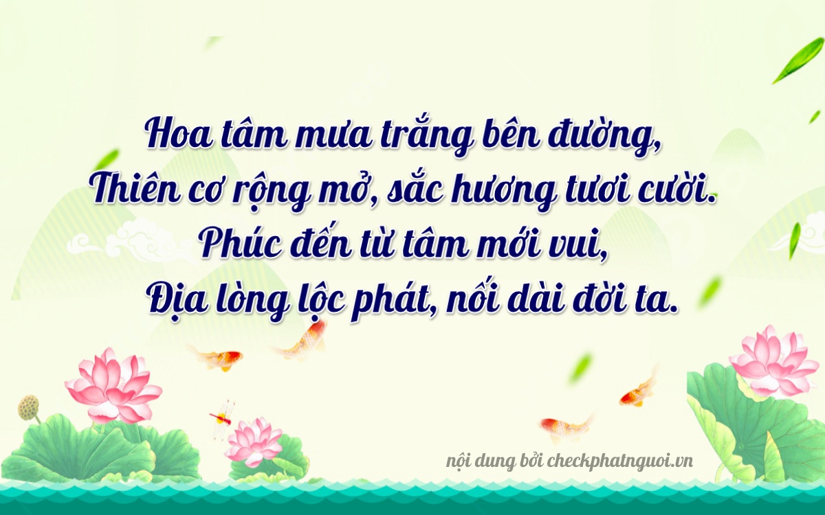 Bài thơ ý nghĩa cho <b>biển số 15K-33141</b> tại website checkphatnguoi.vn