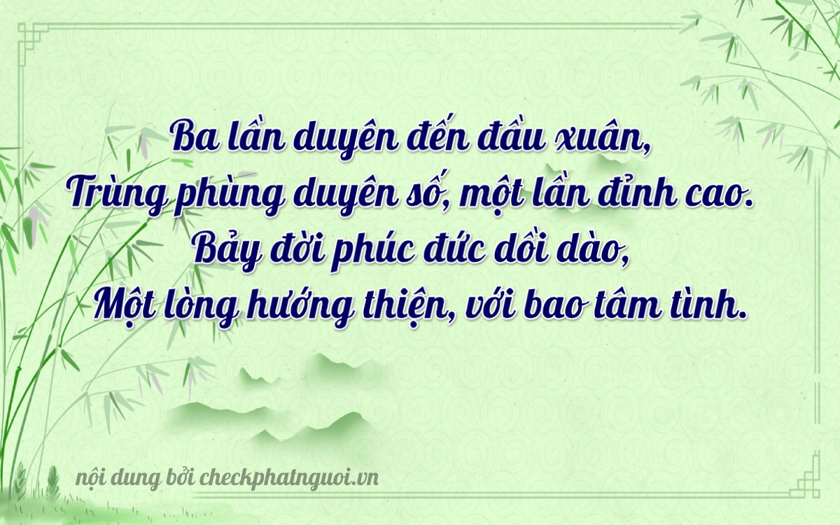 Bài thơ ý nghĩa cho <b>biển số 15K-33371</b> tại website checkphatnguoi.vn