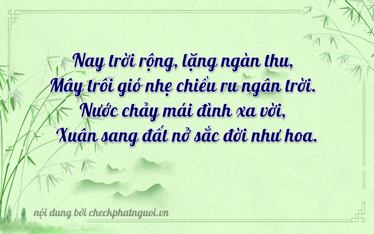 Bài thơ ý nghĩa cho <b>biển số 15K-33710</b> tại website checkphatnguoi.vn