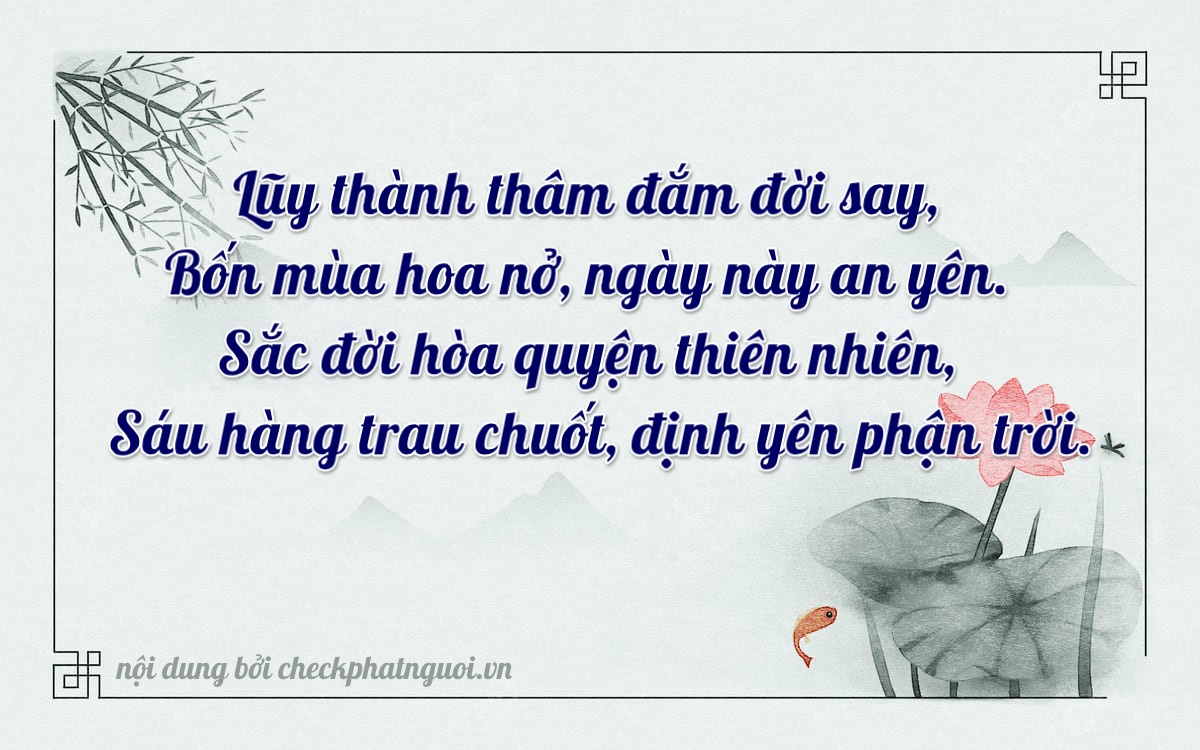 Bài thơ ý nghĩa cho <b>biển số 15K-34346</b> tại website checkphatnguoi.vn