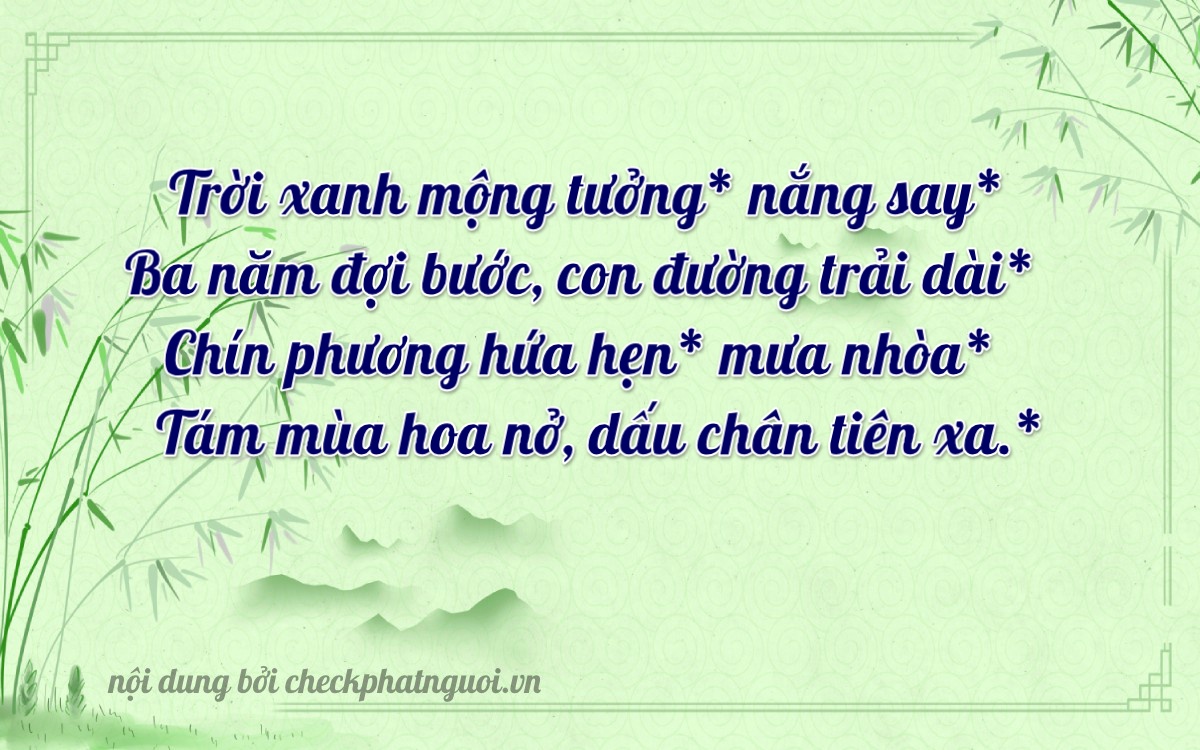 Bài thơ ý nghĩa cho <b>biển số 15K-34672</b> tại website checkphatnguoi.vn