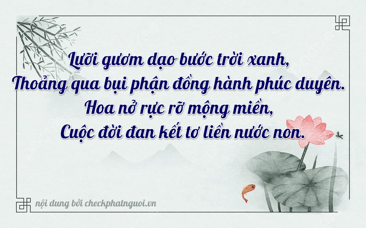 Bài thơ ý nghĩa cho <b>biển số 15K-34845</b> tại website checkphatnguoi.vn