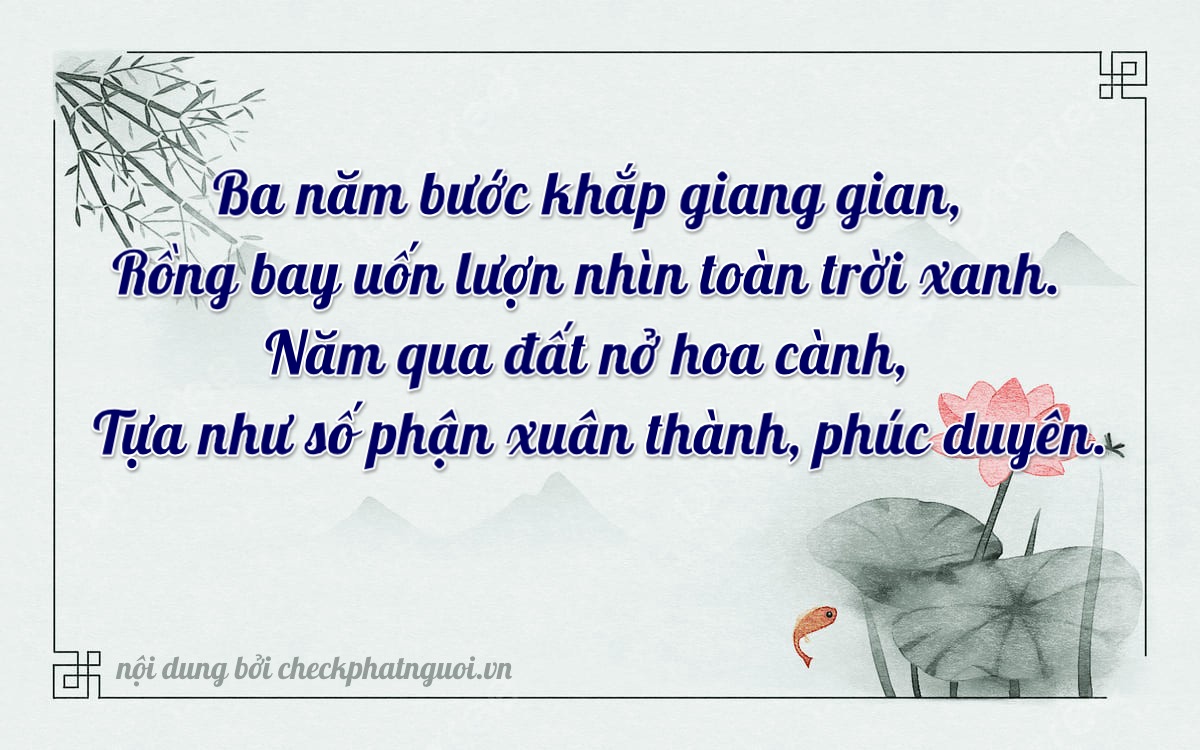 Bài thơ ý nghĩa cho <b>biển số 15K-35536</b> tại website checkphatnguoi.vn