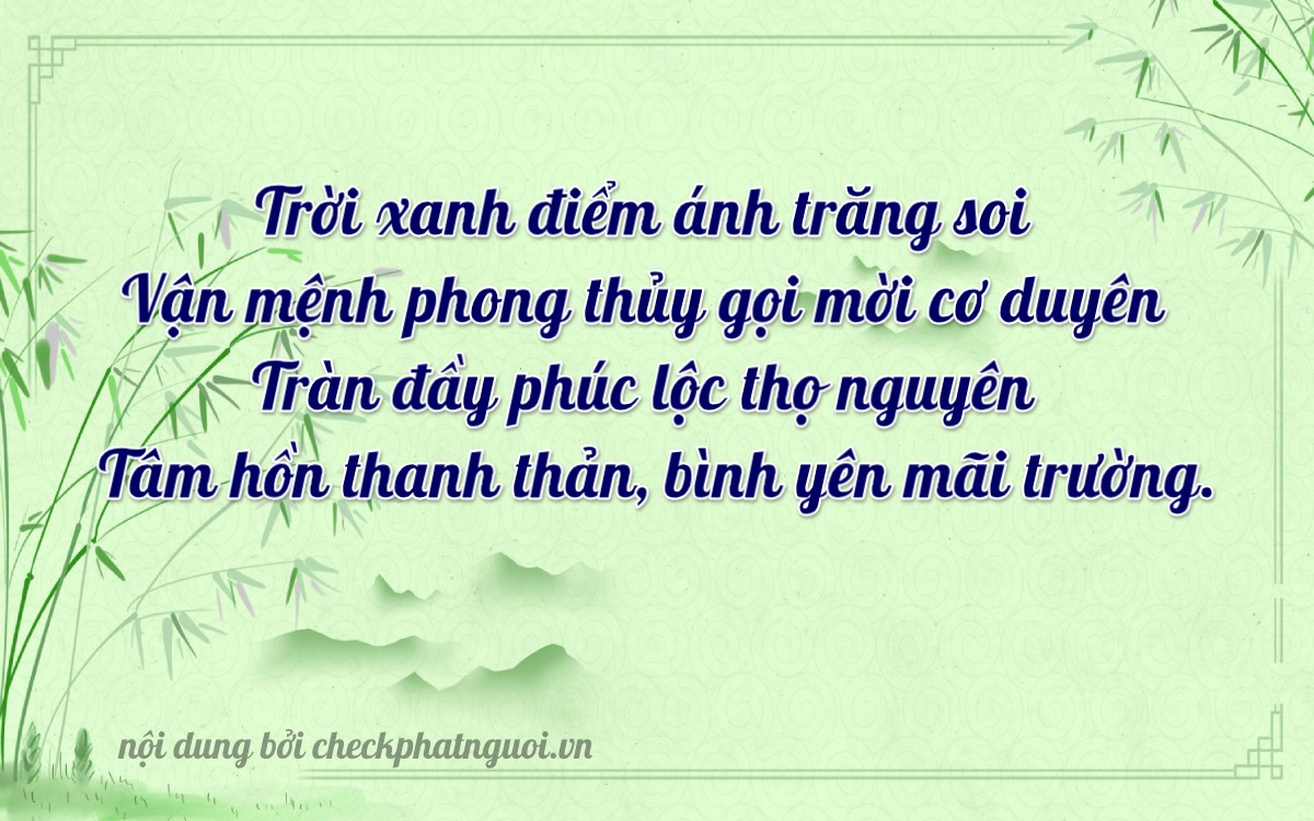 Bài thơ ý nghĩa cho <b>biển số 15K-36750</b> tại website checkphatnguoi.vn