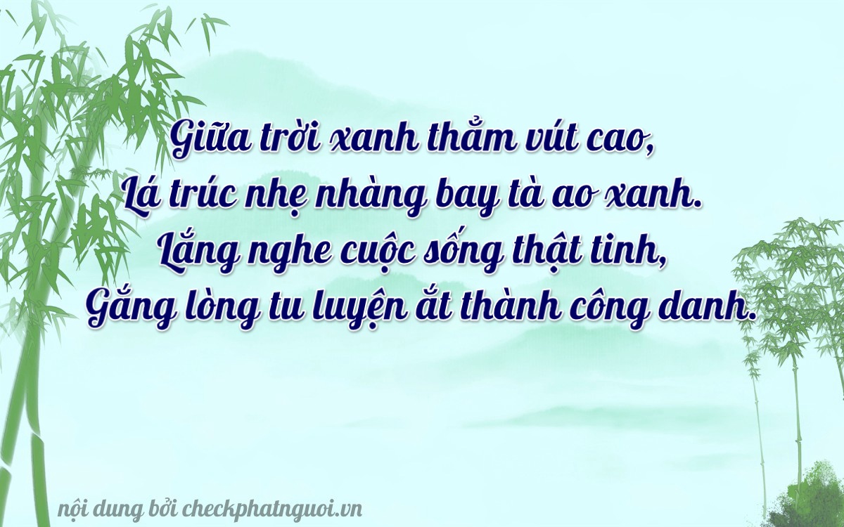 Bài thơ ý nghĩa cho <b>biển số 15K-36874</b> tại website checkphatnguoi.vn