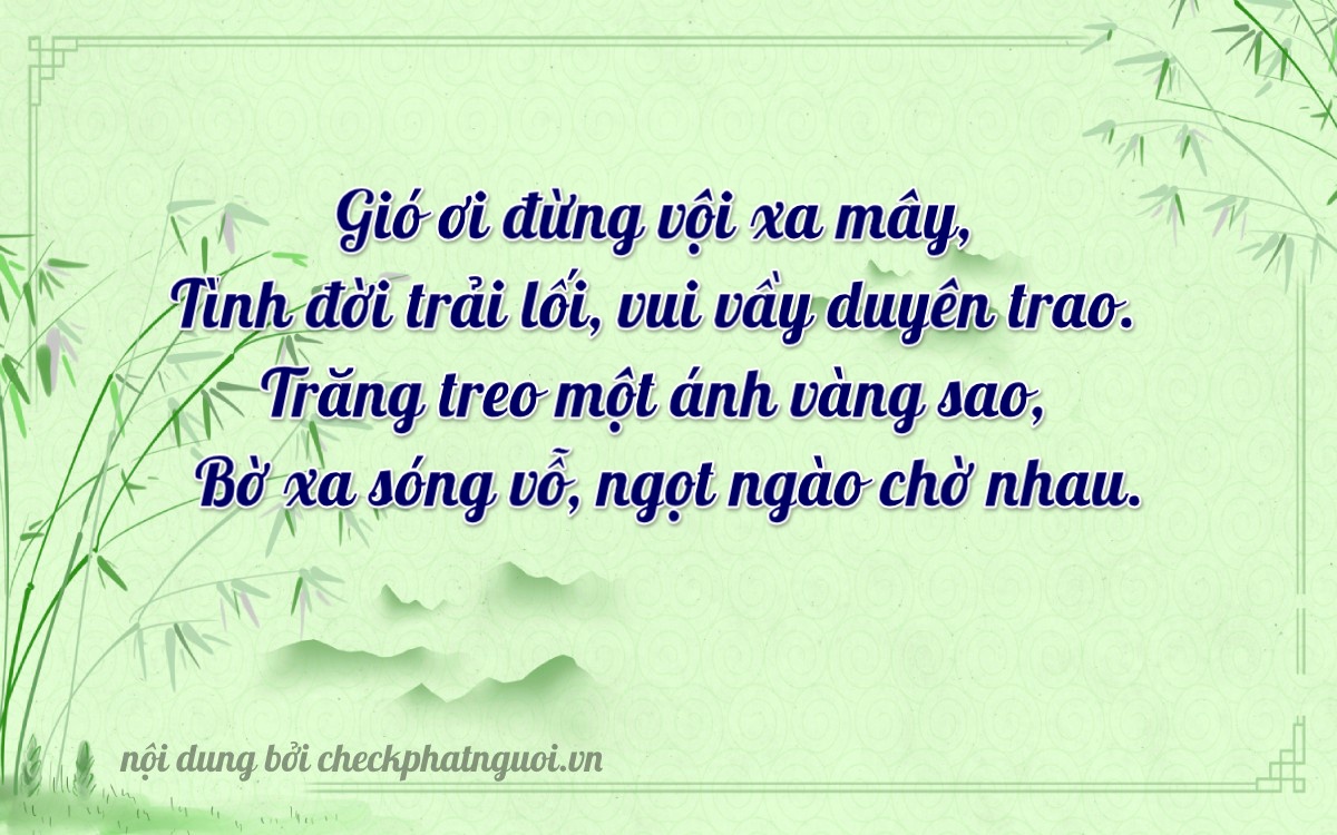 Bài thơ ý nghĩa cho <b>biển số 15K-37322</b> tại website checkphatnguoi.vn