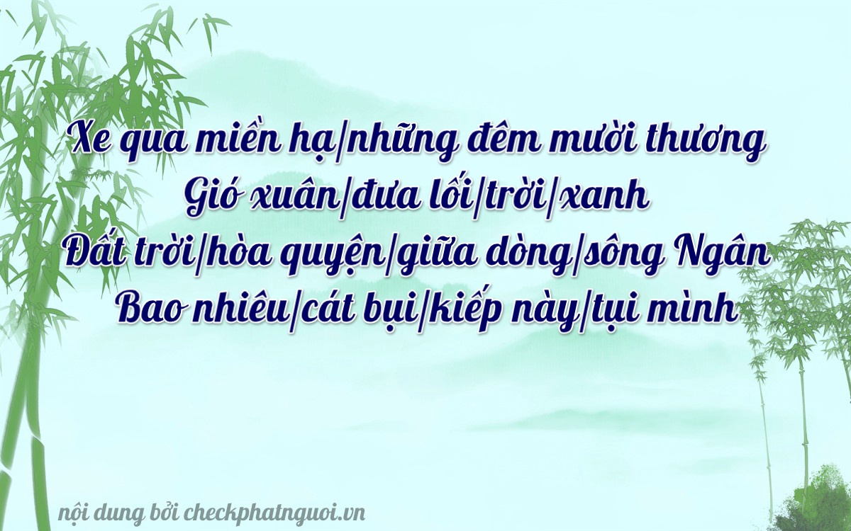 Bài thơ ý nghĩa cho <b>biển số 15K-39122</b> tại website checkphatnguoi.vn