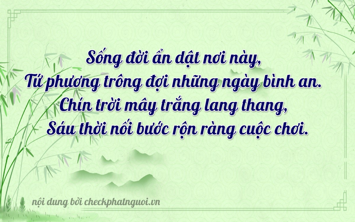 Bài thơ ý nghĩa cho <b>biển số 15K-39645</b> tại website checkphatnguoi.vn