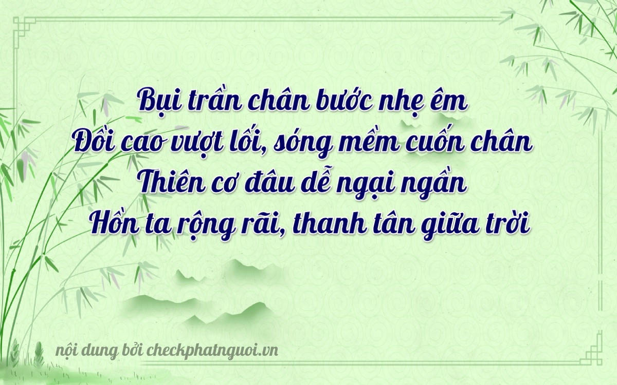 Bài thơ ý nghĩa cho <b>biển số 15K-39705</b> tại website checkphatnguoi.vn