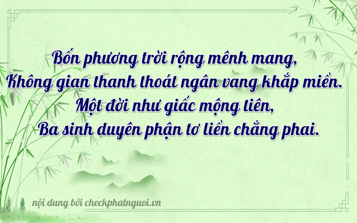 Bài thơ ý nghĩa cho <b>biển số 15K-40132</b> tại website checkphatnguoi.vn