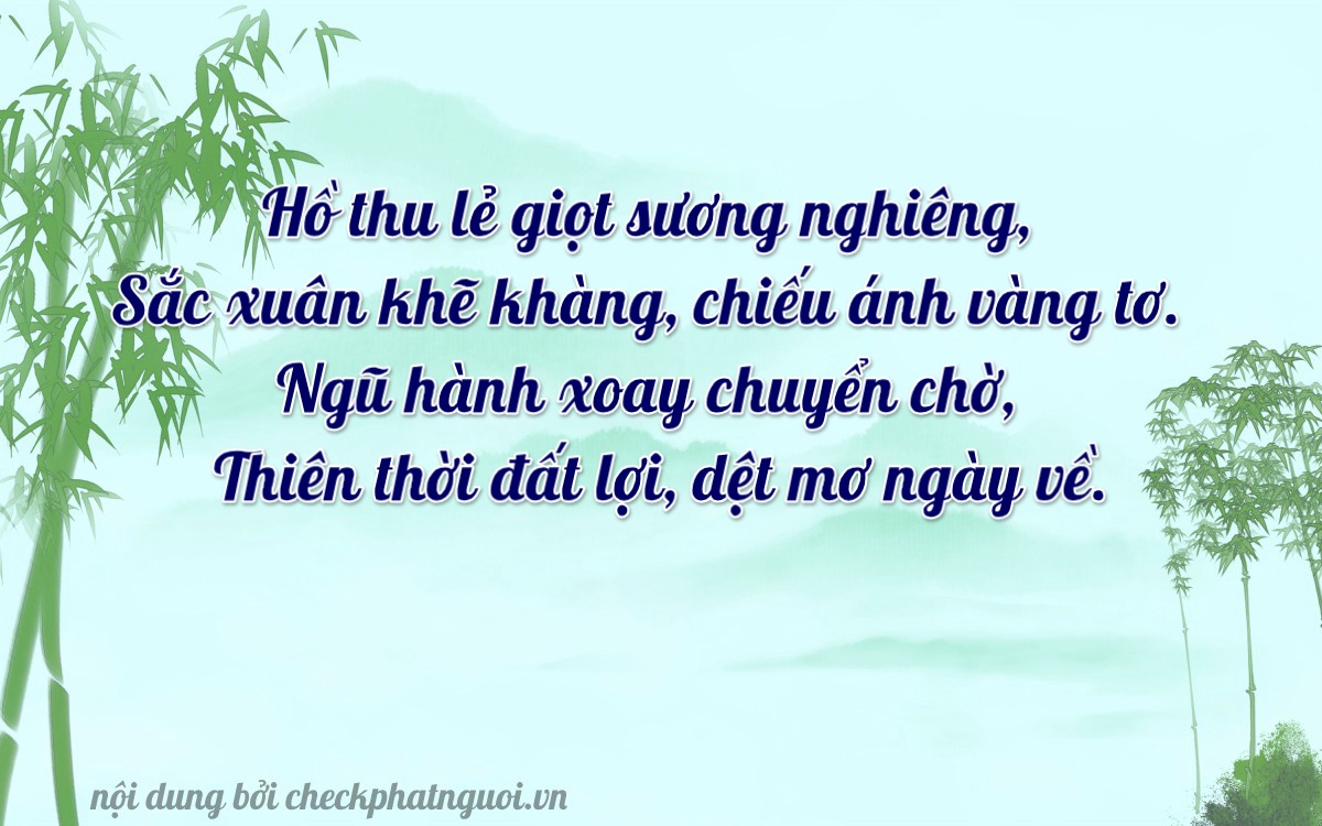 Bài thơ ý nghĩa cho <b>biển số 15K-41310</b> tại website checkphatnguoi.vn