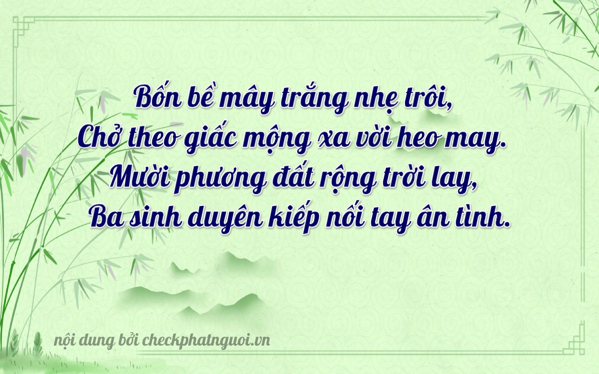 Bài thơ ý nghĩa cho <b>biển số 15K-41713</b> tại website checkphatnguoi.vn