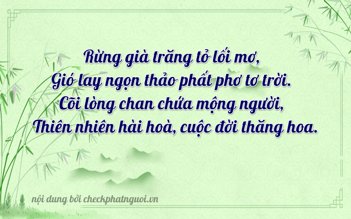 Bài thơ ý nghĩa cho <b>biển số 15K-42002</b> tại website checkphatnguoi.vn