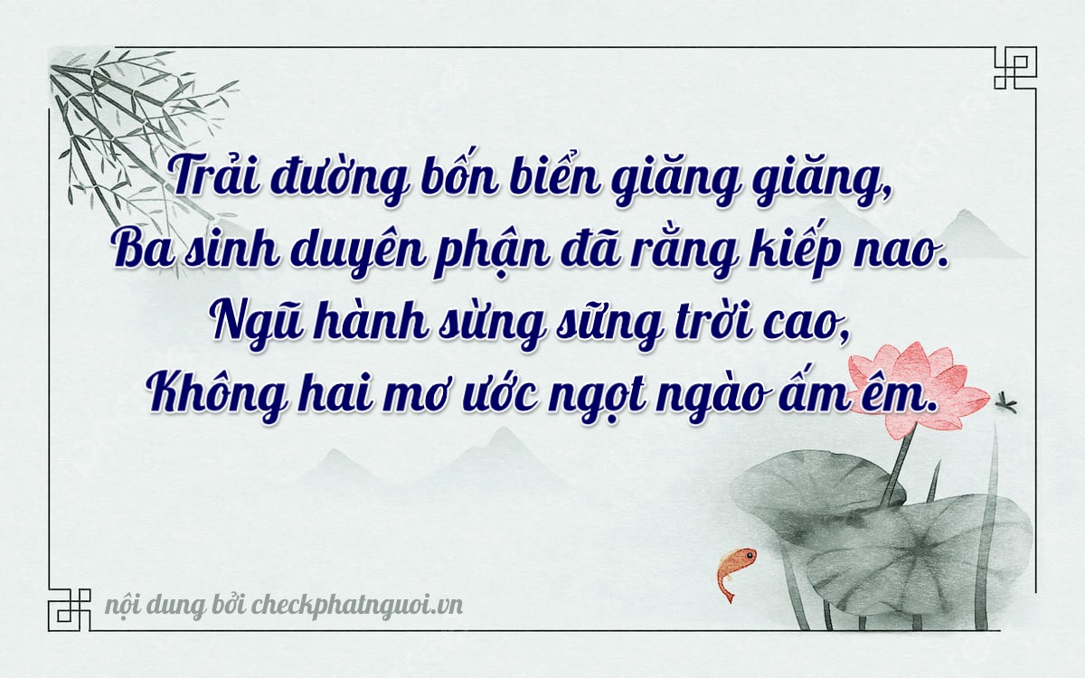 Bài thơ ý nghĩa cho <b>biển số 15K-43207</b> tại website checkphatnguoi.vn