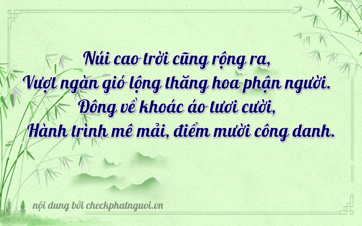 Bài thơ ý nghĩa cho <b>biển số 15K-44395</b> tại website checkphatnguoi.vn