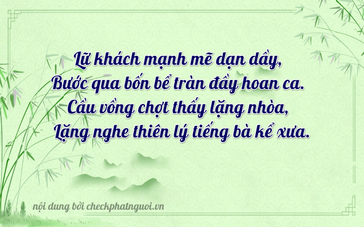 Bài thơ ý nghĩa cho <b>biển số 15K-45444</b> tại website checkphatnguoi.vn