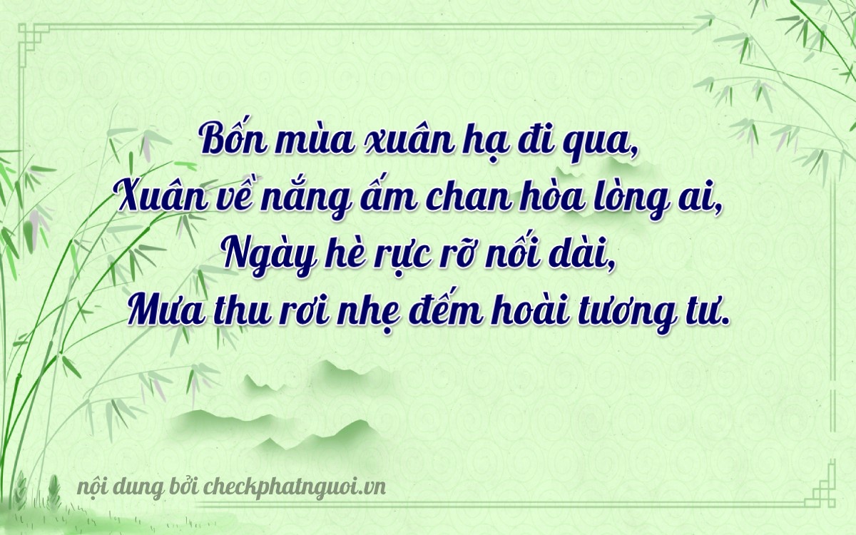 Bài thơ ý nghĩa cho <b>biển số 15K-45914</b> tại website checkphatnguoi.vn