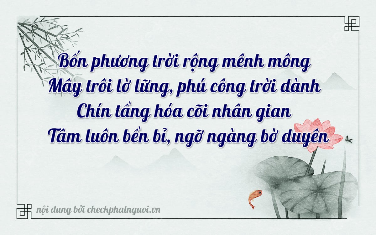 Bài thơ ý nghĩa cho <b>biển số 15K-45964</b> tại website checkphatnguoi.vn