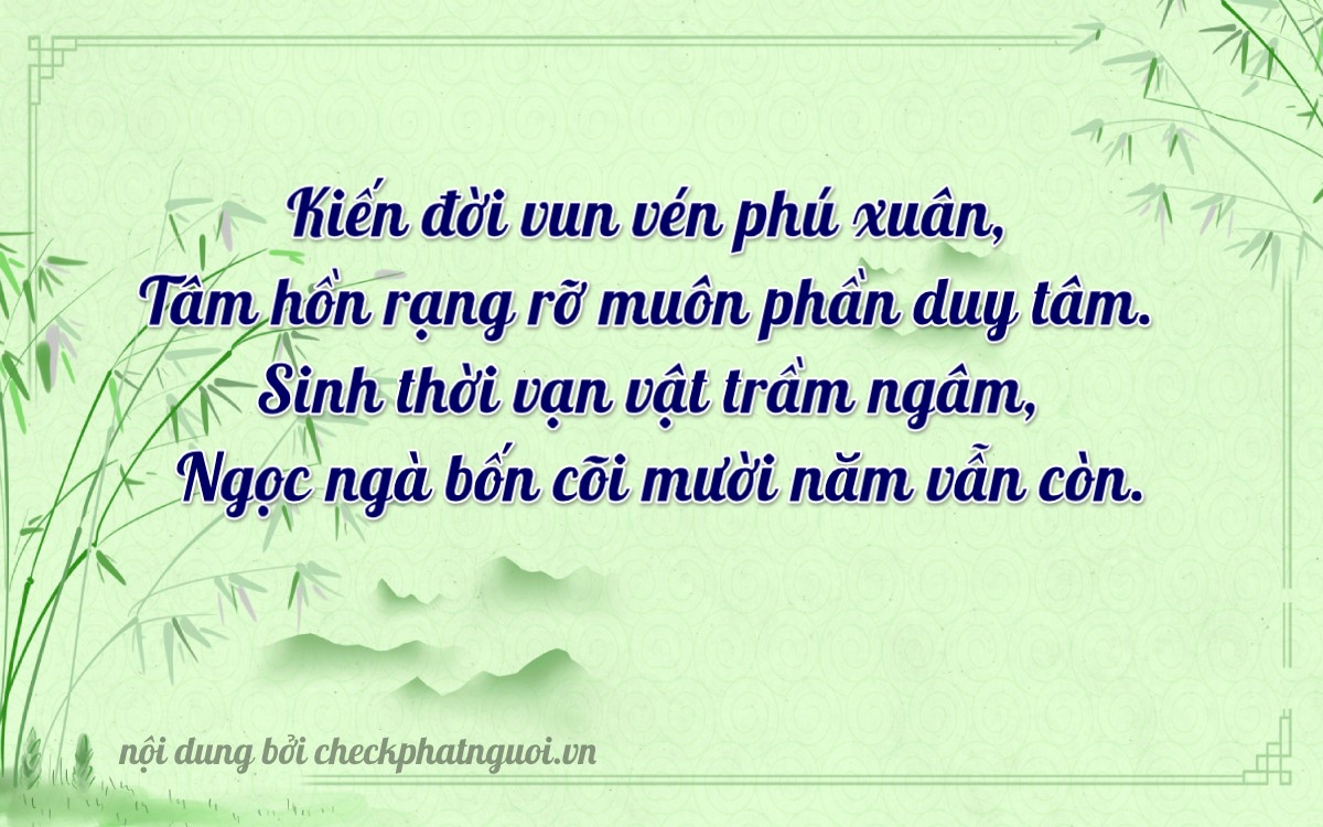 Bài thơ ý nghĩa cho <b>biển số 15K-46025</b> tại website checkphatnguoi.vn
