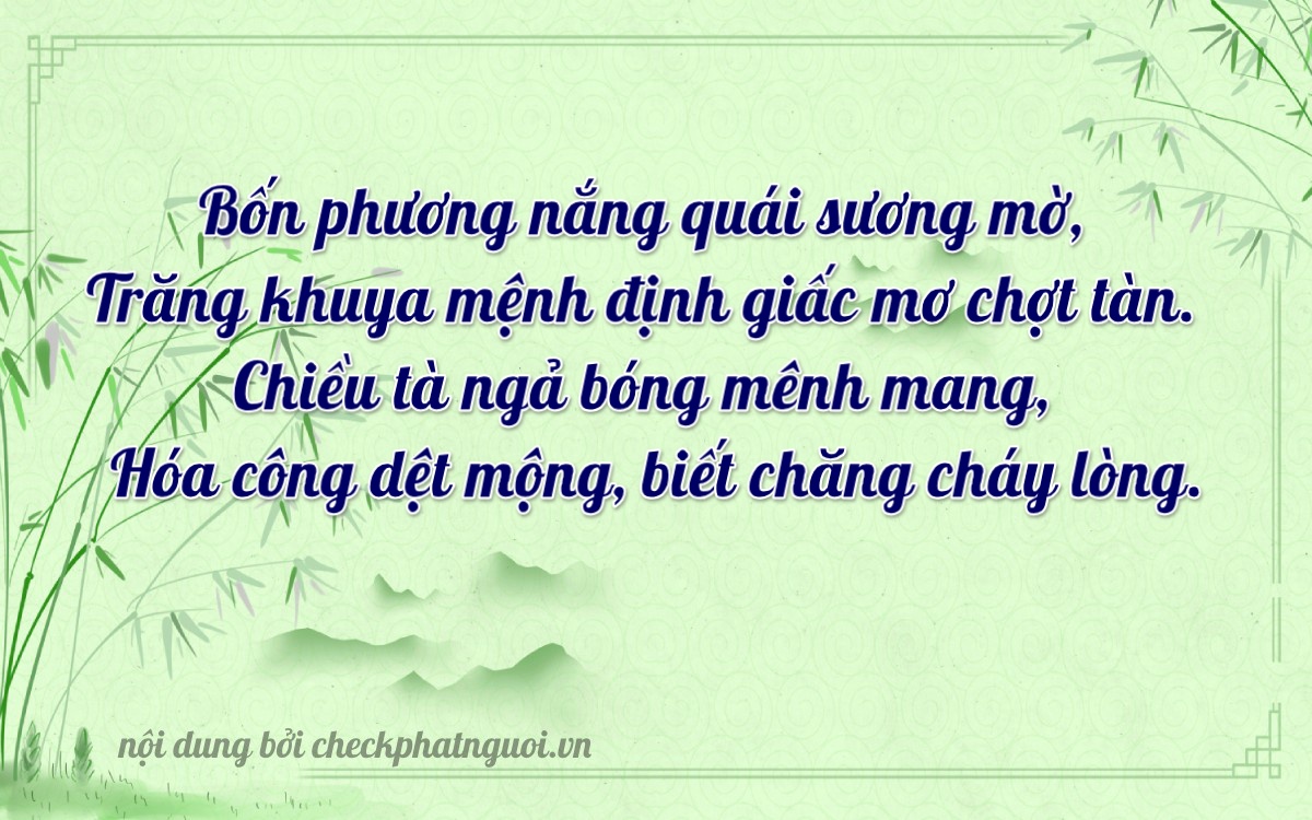 Bài thơ ý nghĩa cho <b>biển số 15K-46559</b> tại website checkphatnguoi.vn
