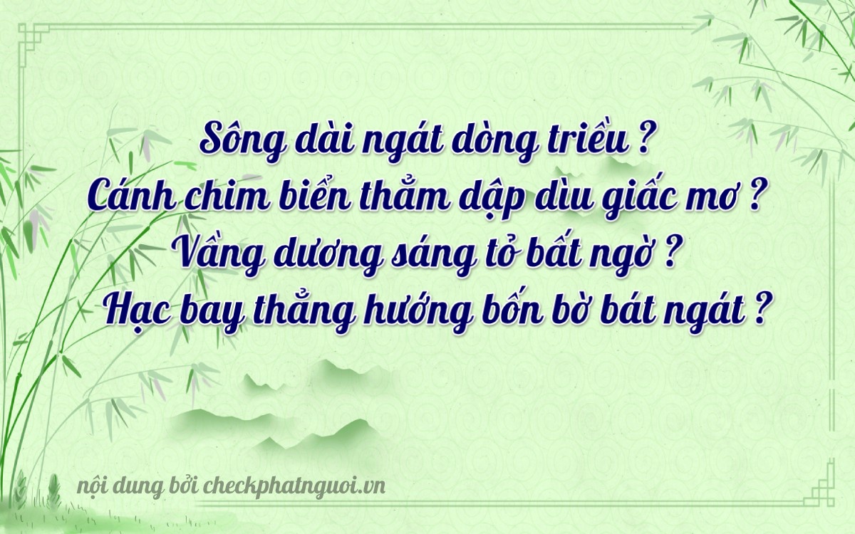 Bài thơ ý nghĩa cho <b>biển số 15K-46938</b> tại website checkphatnguoi.vn