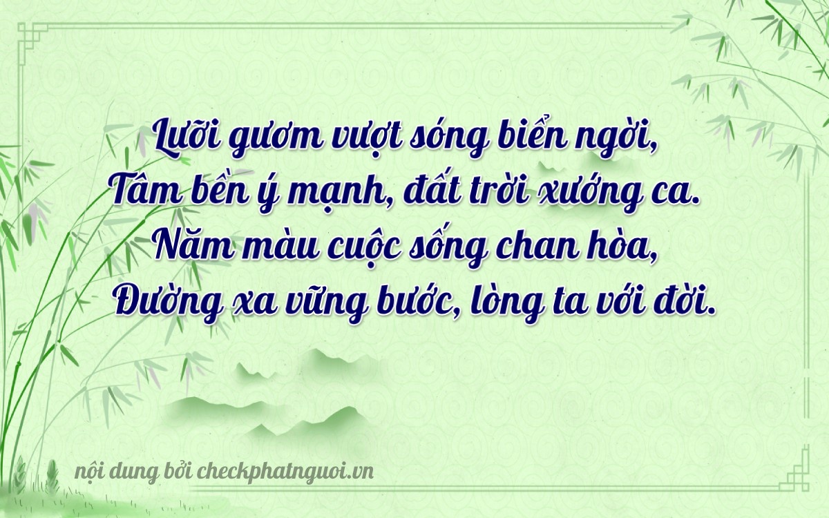 Bài thơ ý nghĩa cho <b>biển số 15K-51564</b> tại website checkphatnguoi.vn