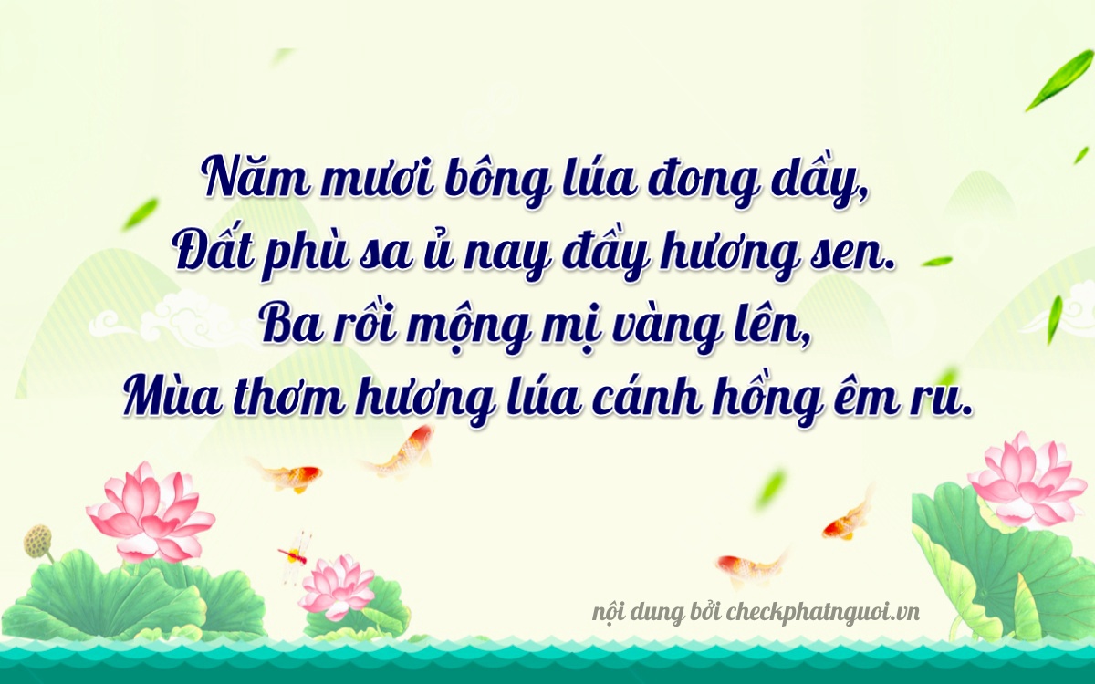 Bài thơ ý nghĩa cho <b>biển số 15K-52356</b> tại website checkphatnguoi.vn
