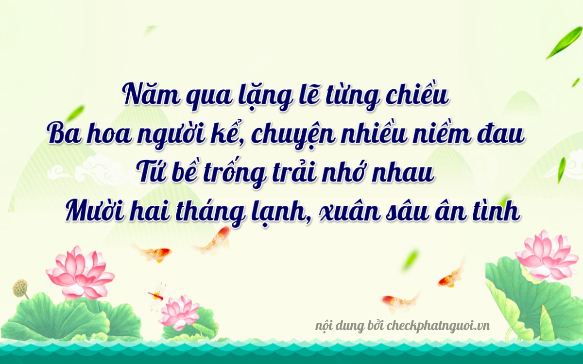 Bài thơ ý nghĩa cho <b>biển số 15K-53412</b> tại website checkphatnguoi.vn