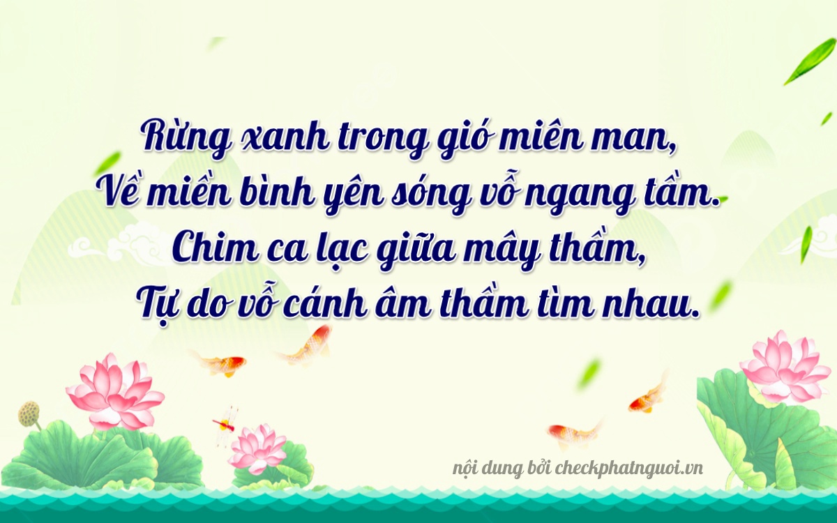 Bài thơ ý nghĩa cho <b>biển số 15K-53632</b> tại website checkphatnguoi.vn