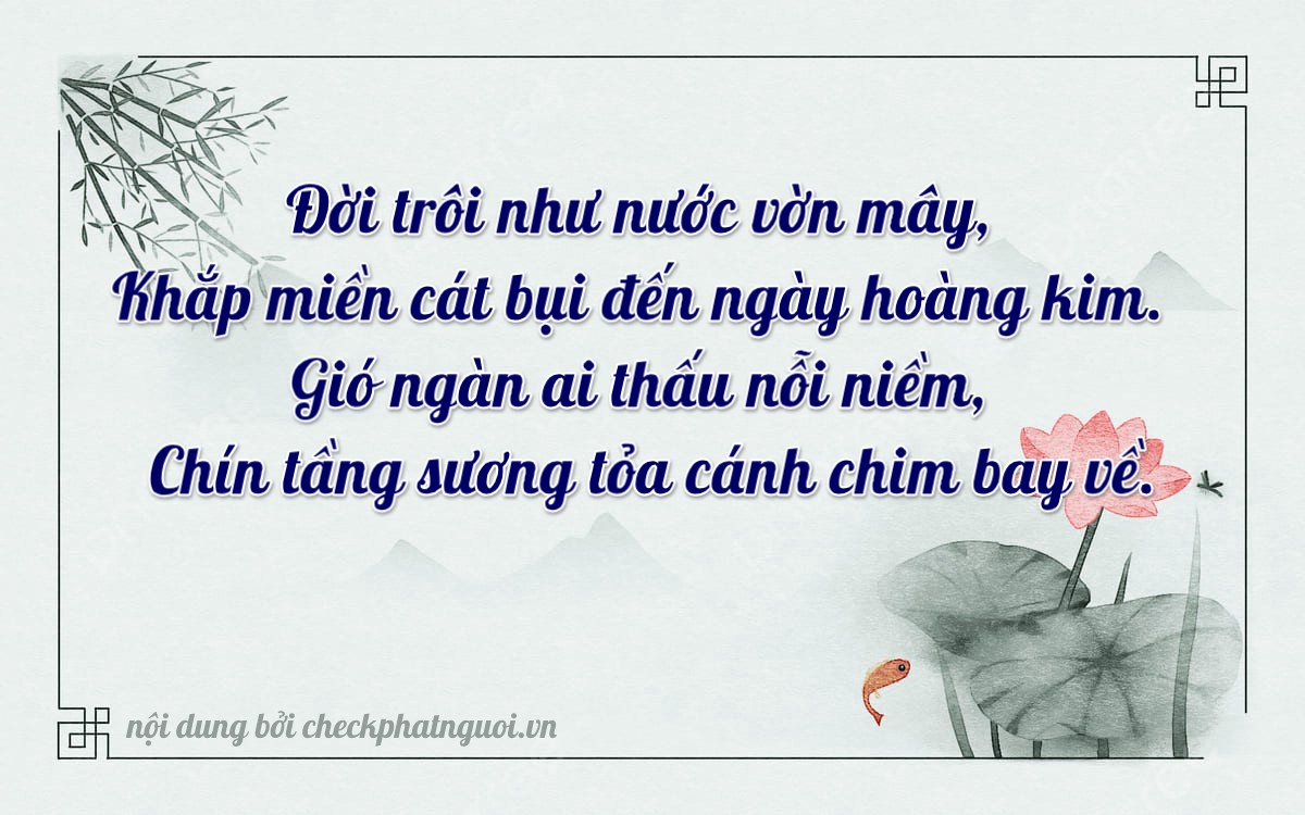 Bài thơ ý nghĩa cho <b>biển số 15K-53927</b> tại website checkphatnguoi.vn