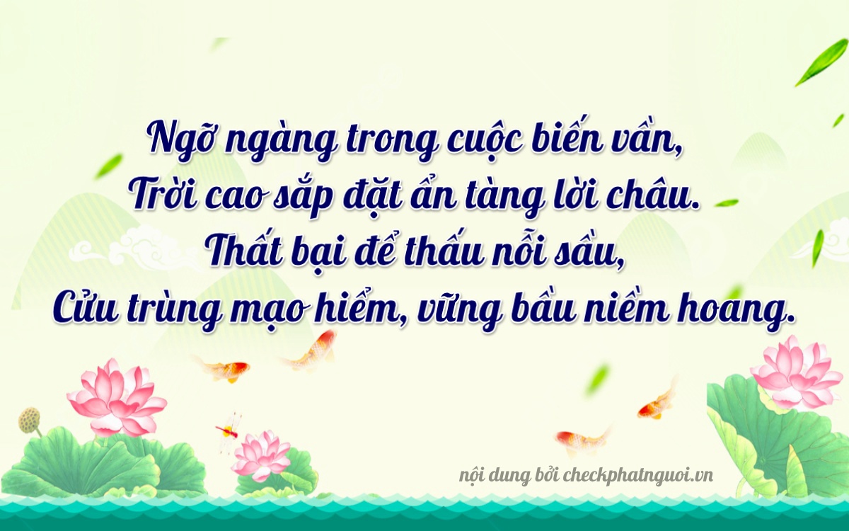 Bài thơ ý nghĩa cho <b>biển số 15K-60789</b> tại website checkphatnguoi.vn