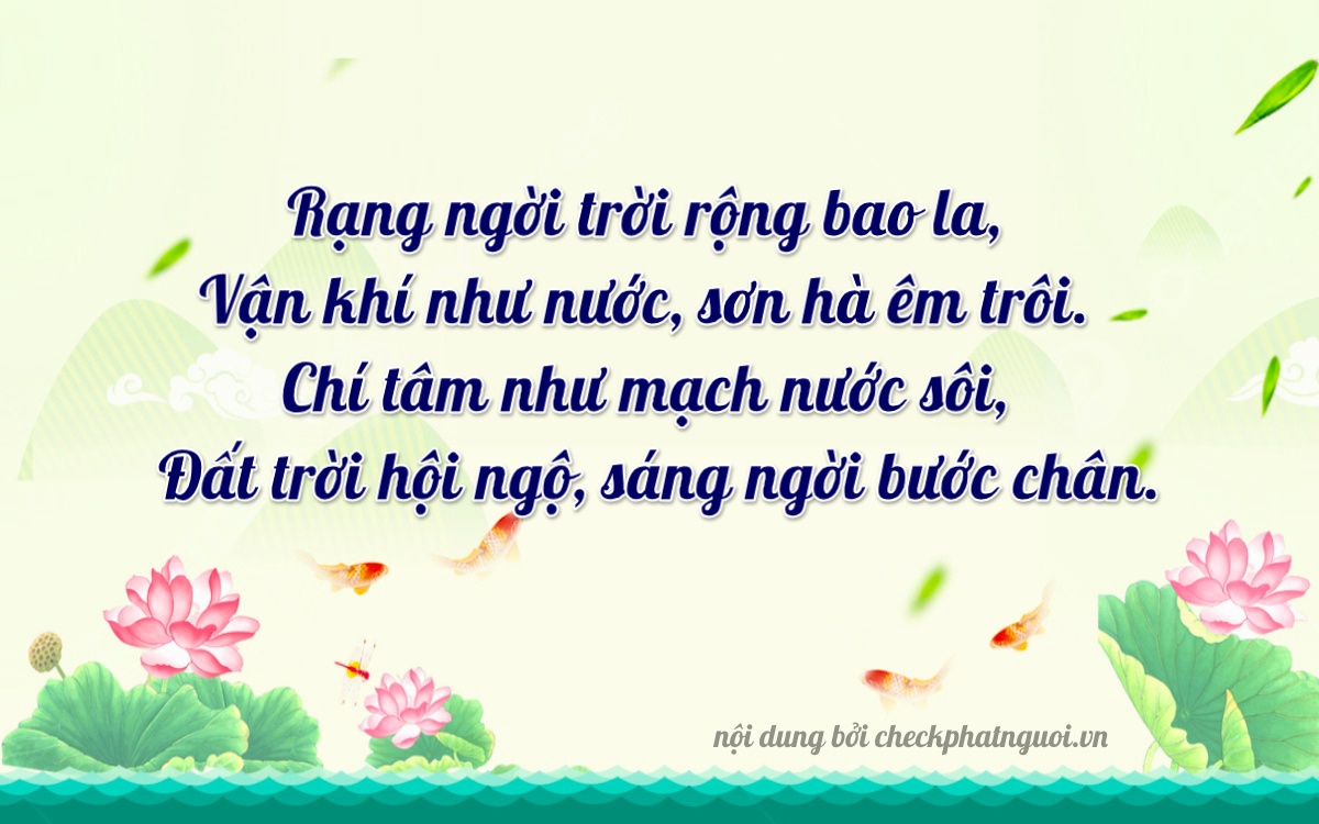 Bài thơ ý nghĩa cho <b>biển số 15K-62945</b> tại website checkphatnguoi.vn