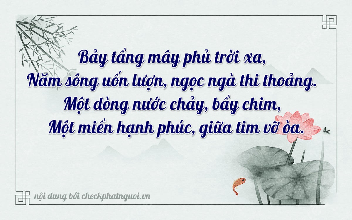 Bài thơ ý nghĩa cho <b>biển số 15K-69711</b> tại website checkphatnguoi.vn