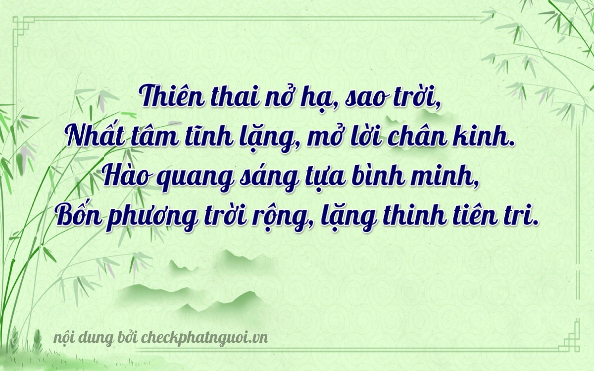 Bài thơ ý nghĩa cho <b>biển số 15KA-13144</b> tại website checkphatnguoi.vn