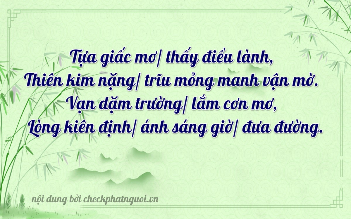 Bài thơ ý nghĩa cho <b>biển số 15LD-01900</b> tại website checkphatnguoi.vn