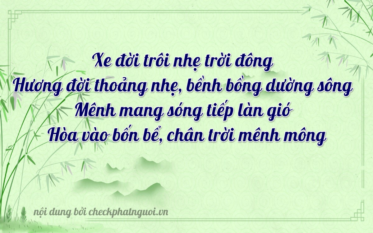 Bài thơ ý nghĩa cho <b>biển số 15M1-03388</b> tại website checkphatnguoi.vn