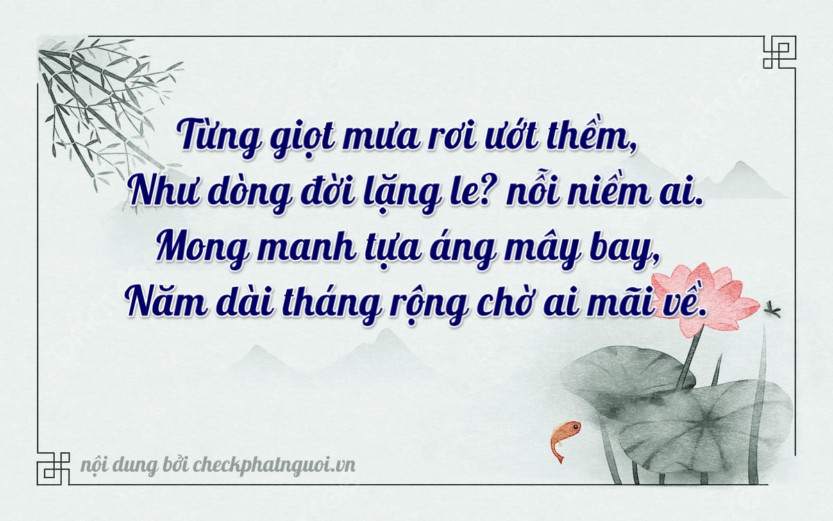 Bài thơ ý nghĩa cho <b>biển số 15MD-10398</b> tại website checkphatnguoi.vn